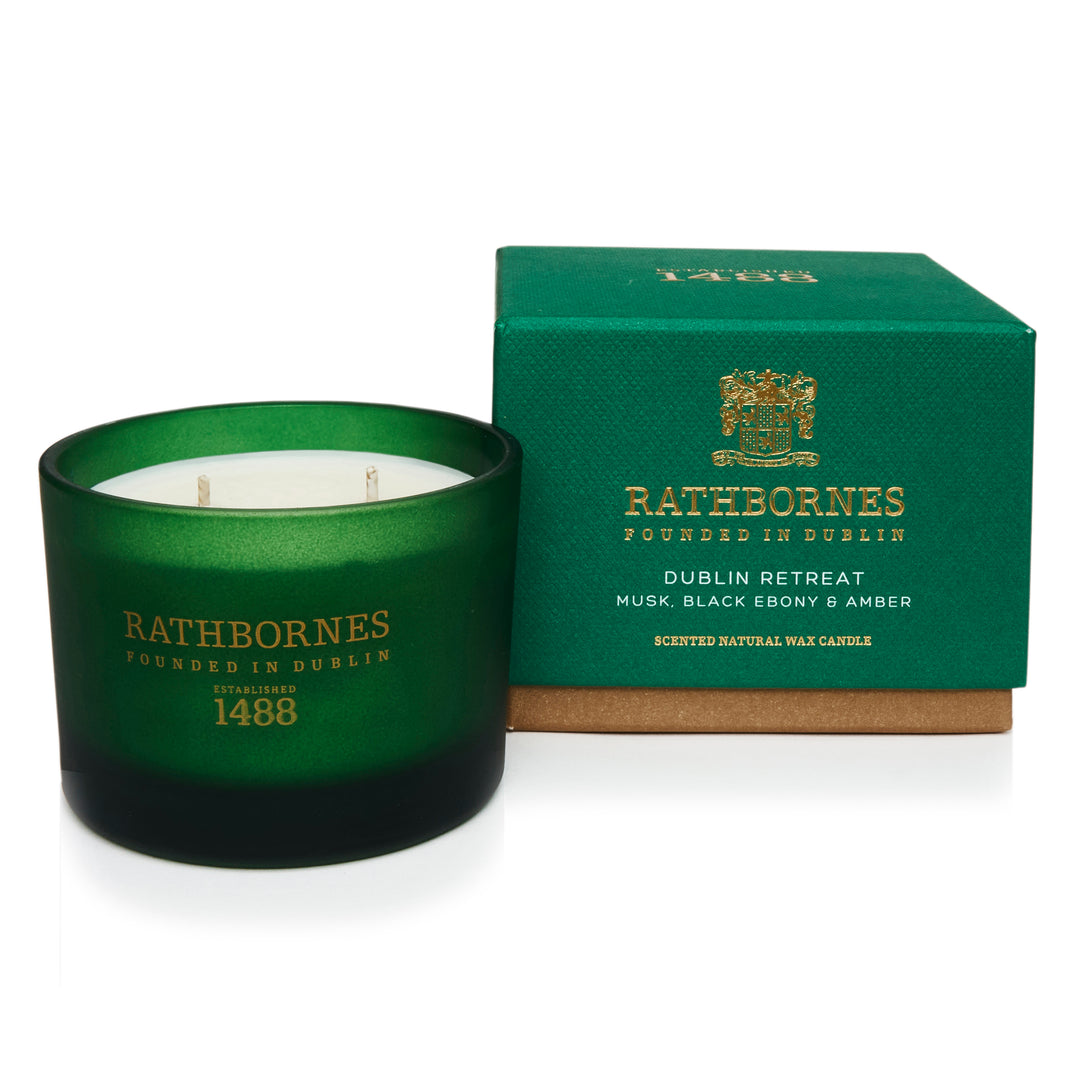 Dublin Retreat Scented Luxury Candle (Musk, Black Ebony & Amber)