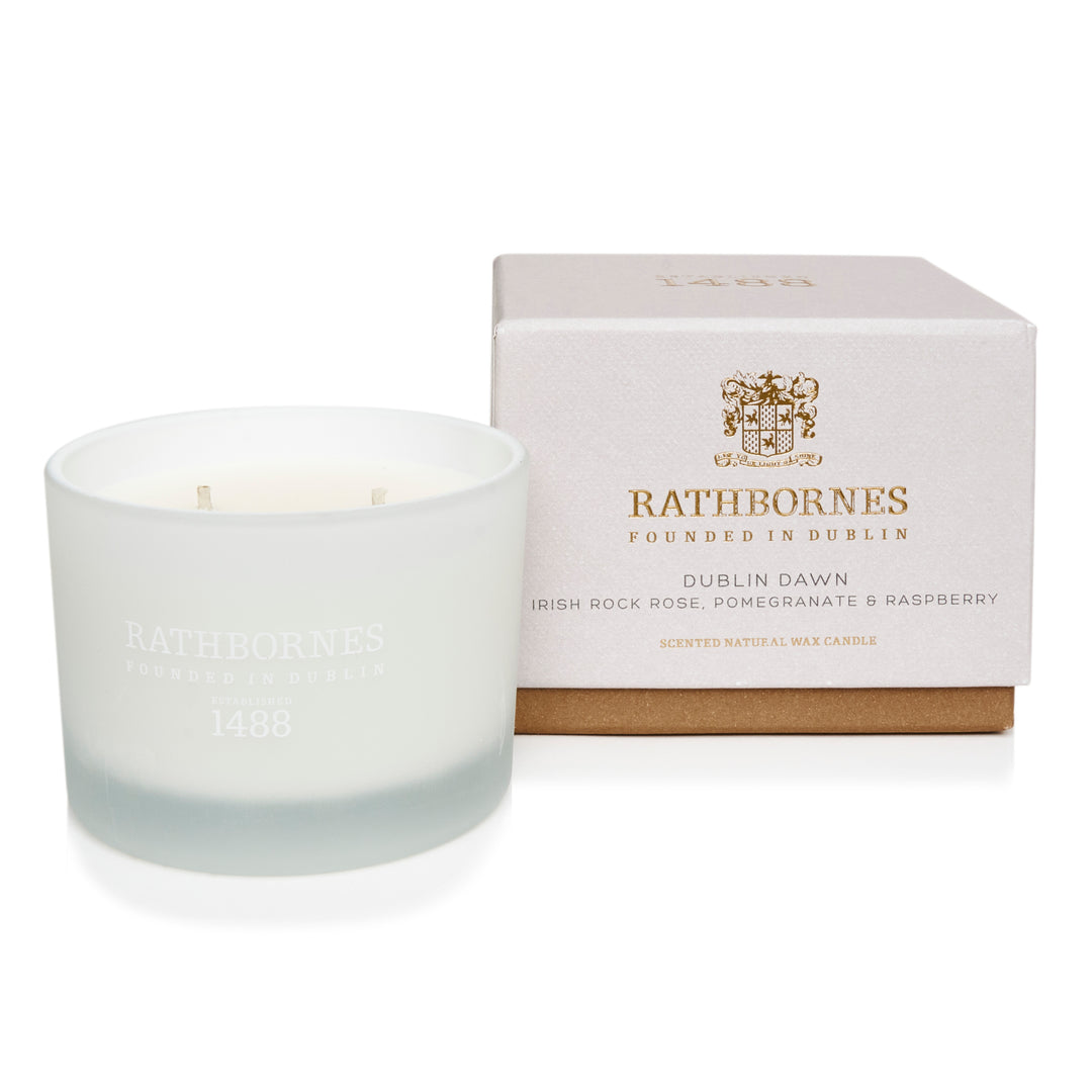 Dublin Dawn Scented Luxury Candle (Irish Rock Rose, Davana And Raspberries)