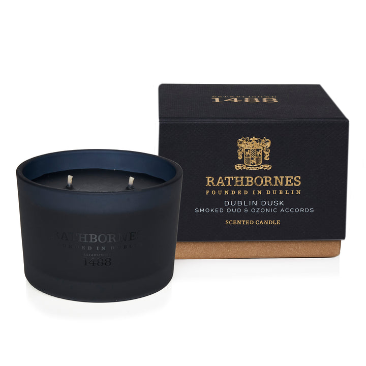 Dublin Dusk Scented Luxury Candle (Smoked Oud & ozonic accords)