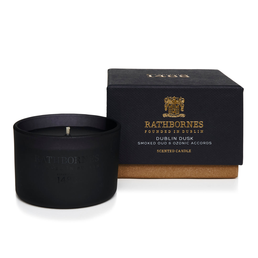 Dublin Dusk Scented Luxury Candle (Smoked Oud & ozonic accords)