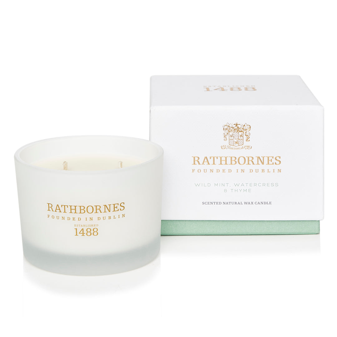 Wild Mint, Watercress & Thyme Scented Luxury Candle