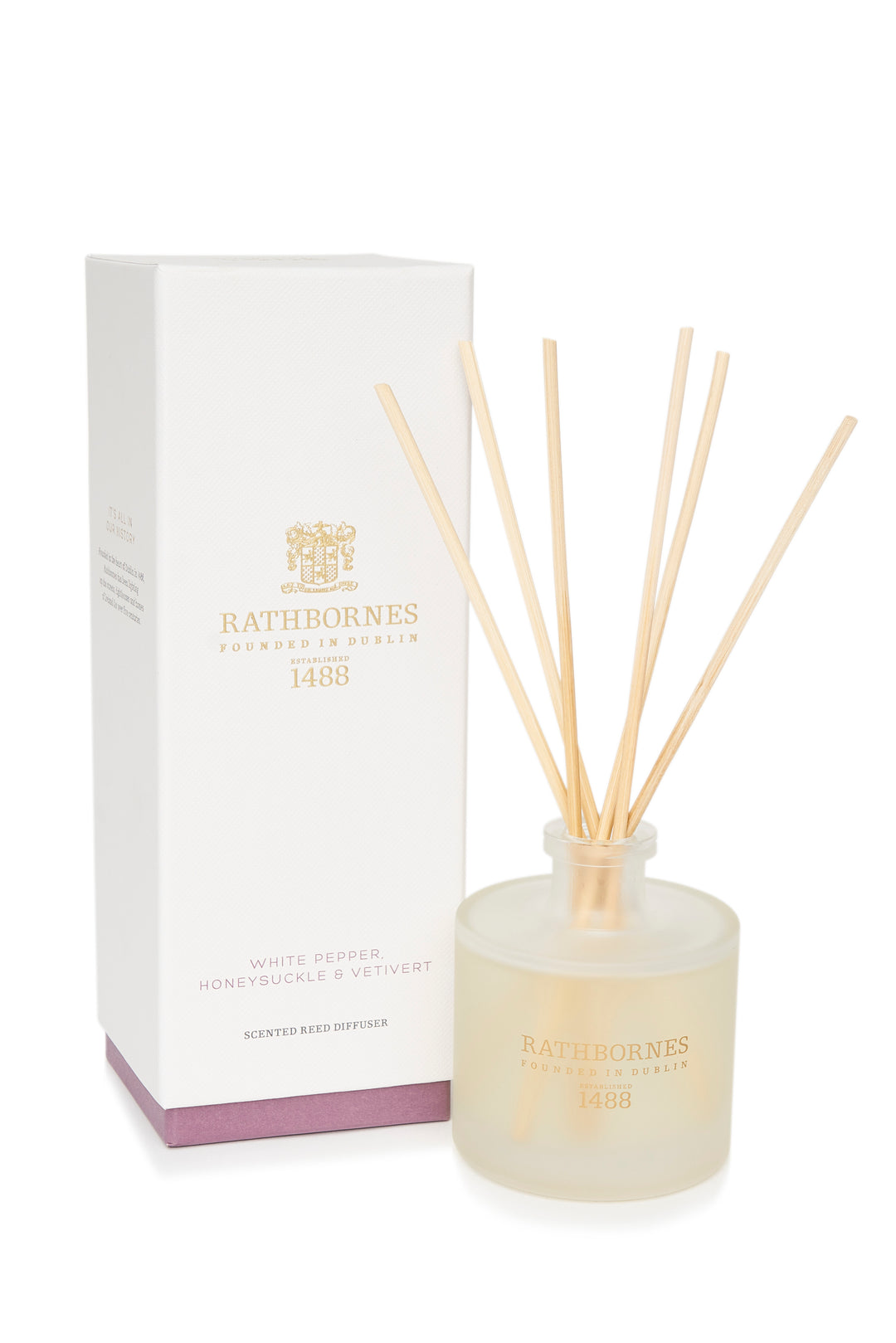 White Pepper, Honeysuckle & Vetivert Scented Reed Diffuser