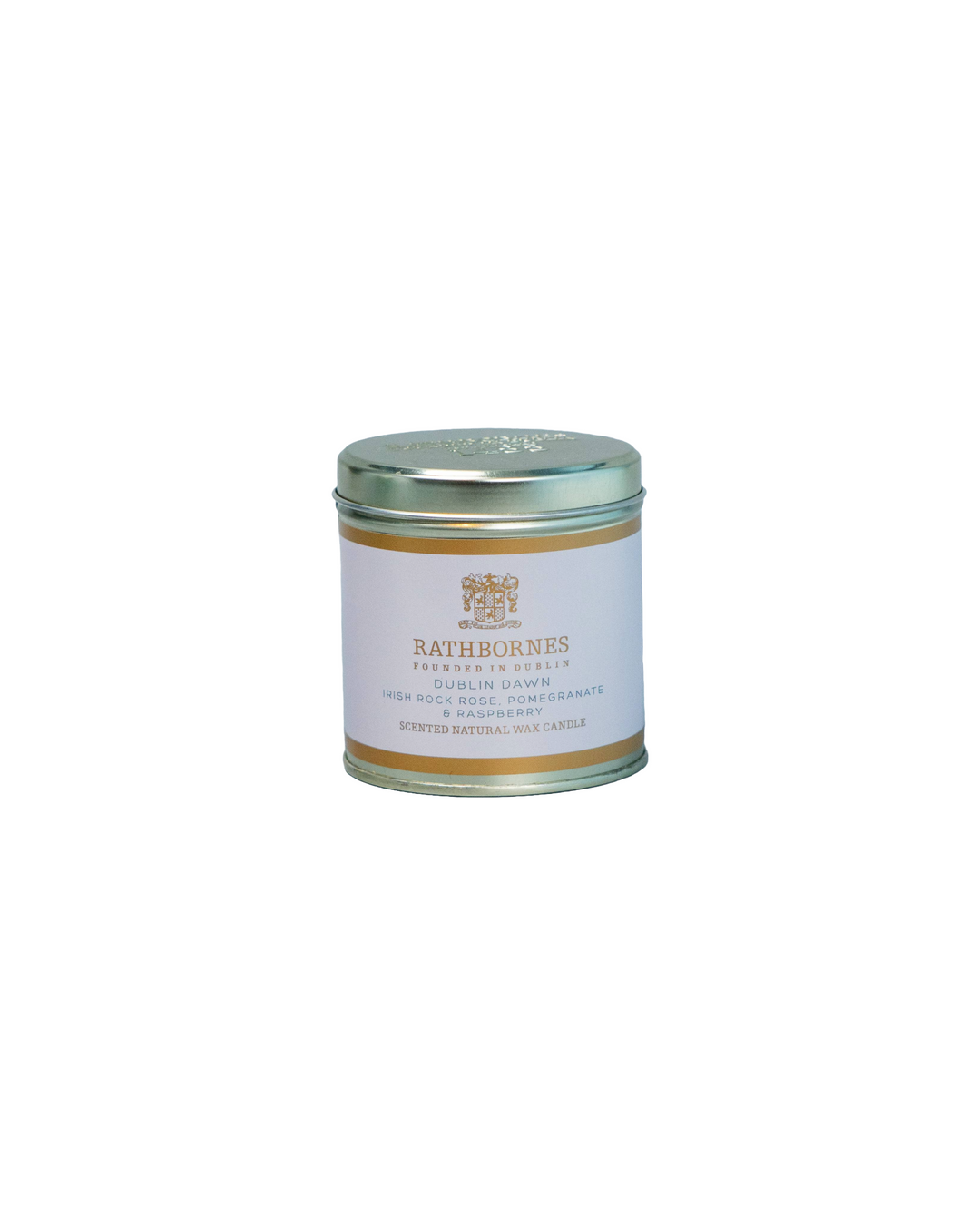 Dublin Dawn Tin Candle white out background