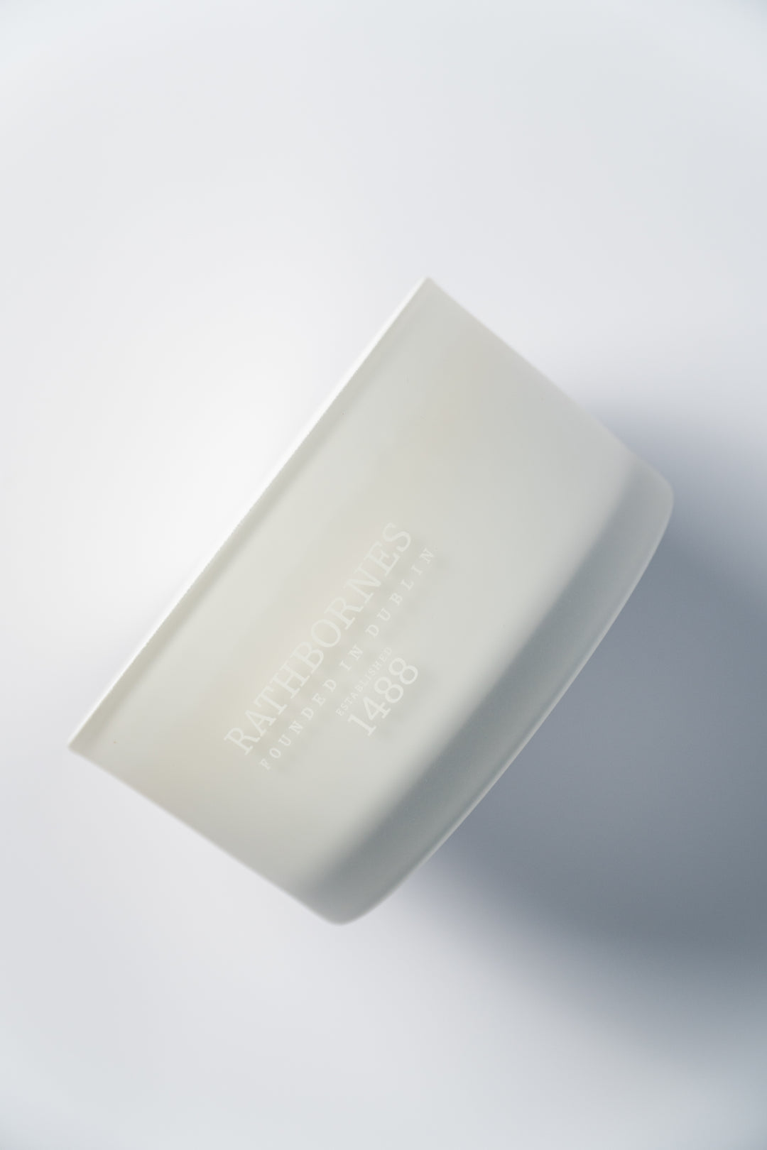 White Candle jar on a white background