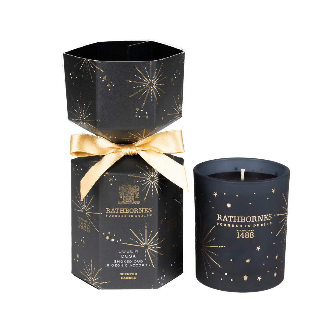 Rathborne's candle with packaging with no background