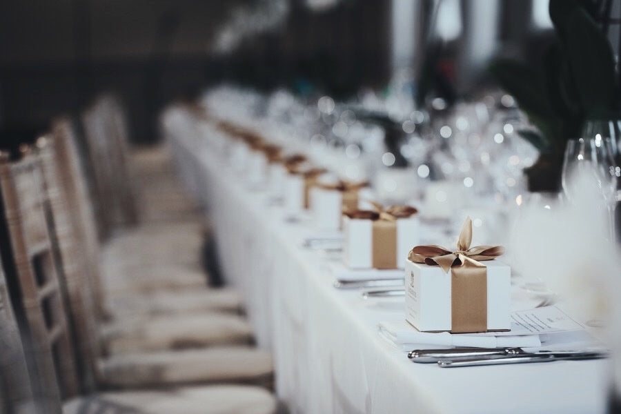 Rathbornes candles wedding table setup