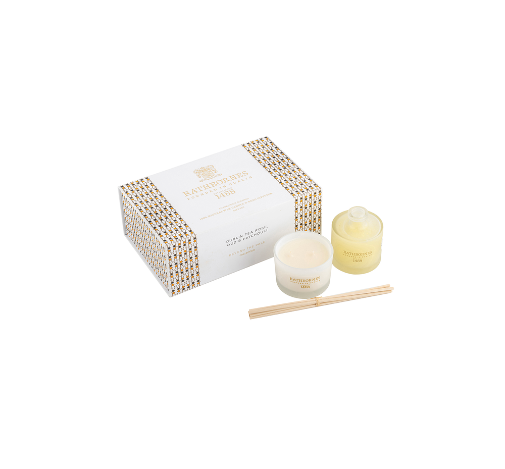 Dublin Tea Rose Diffuser And Candle Gift Set