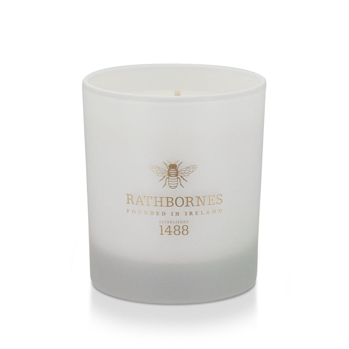 Dusty pink gift box for the Rathbornes Jasmine & Petitgrain scented candle