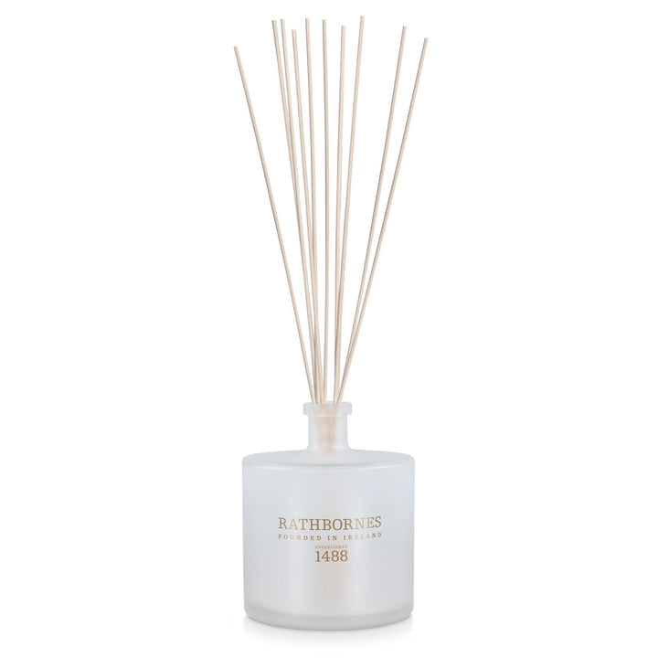 Rathbornes Dublin Tea Rose, Oud & Patchouli reed diffuser with reeds, 3 litre luxury range