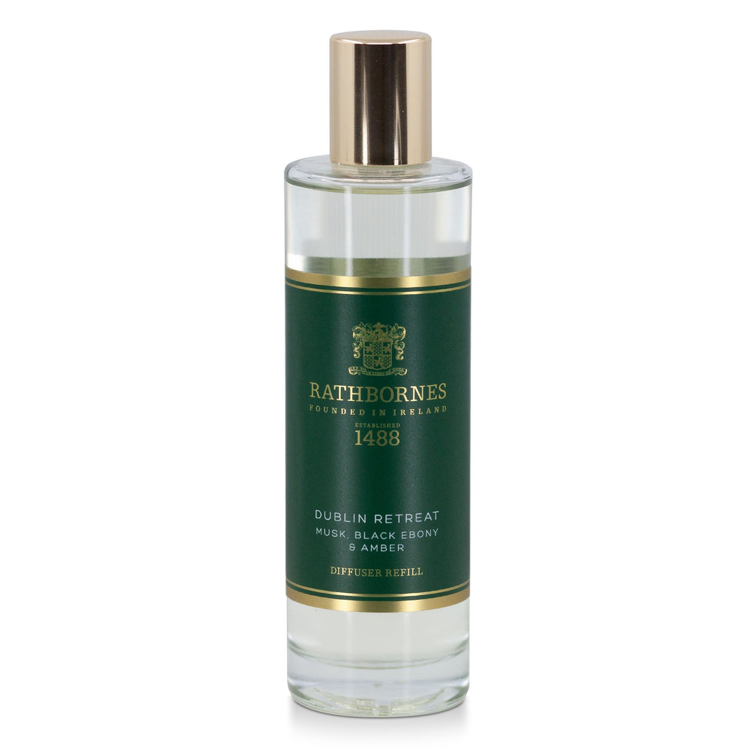 Rathbornes Dublin Retreat (Musk, Black Ebony & Amber) reed diffuser refill bottle