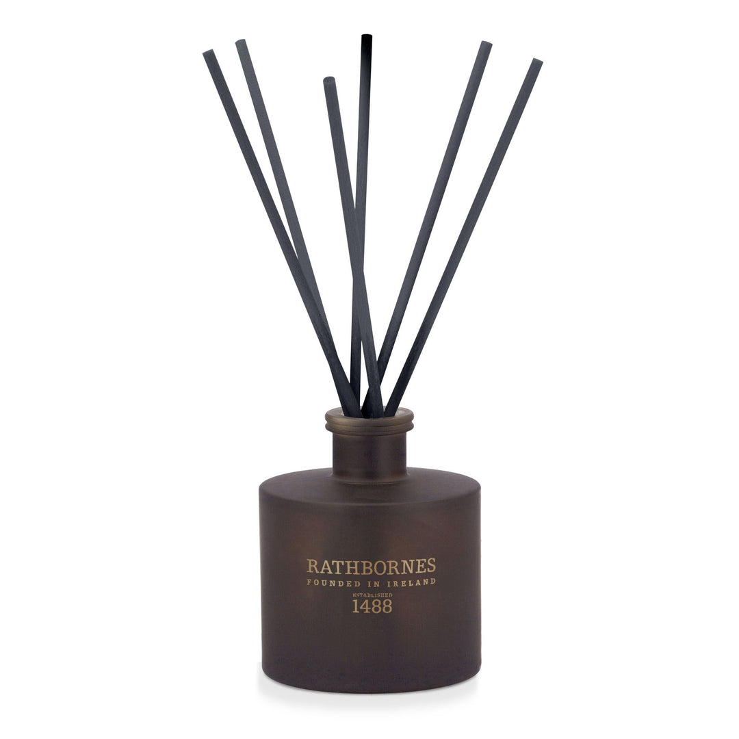 Rathbornes Seanchaí Ember 200ml scented reed diffuser with natural reeds