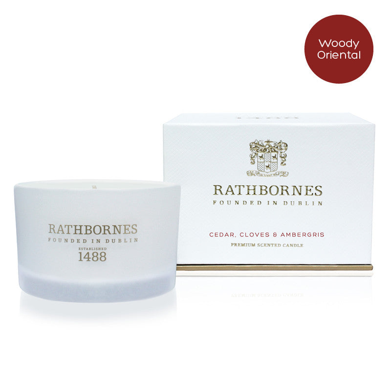 Cedar, Cloves & Amber Scented Travel Candle