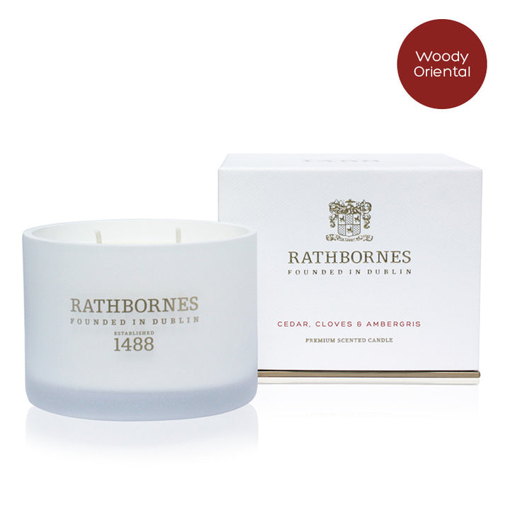 Cedar, Cloves & Amber Scented Classic Candle