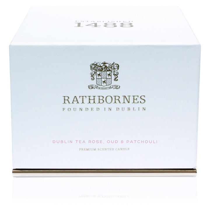 Dublin Tea Rose, Oud & Patchouli Scented Luxury Candle